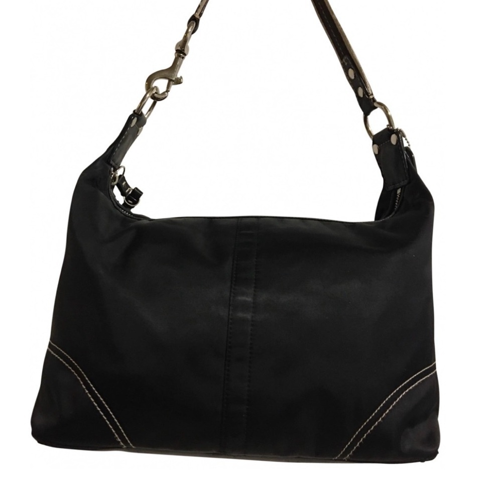 Coach vintage black nylon shoulder handbag